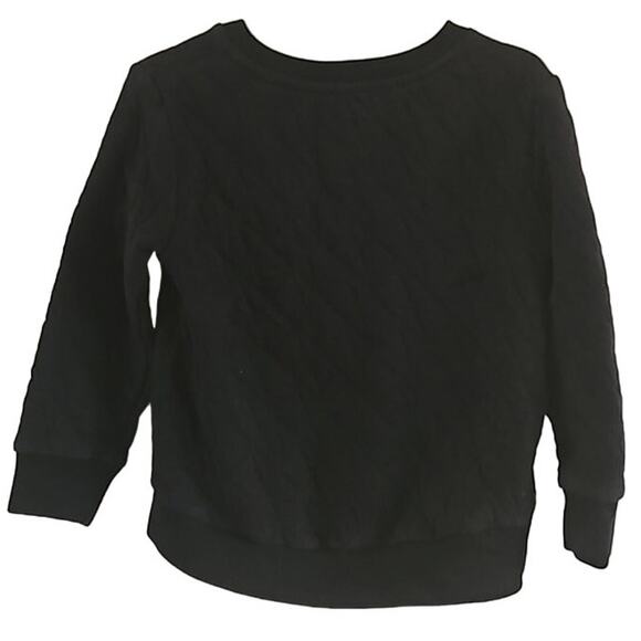 Excellent Condition Cat & Jack Boys 5T Black Quilted Long Sleeve Pullover Top - Picture 5 of 7